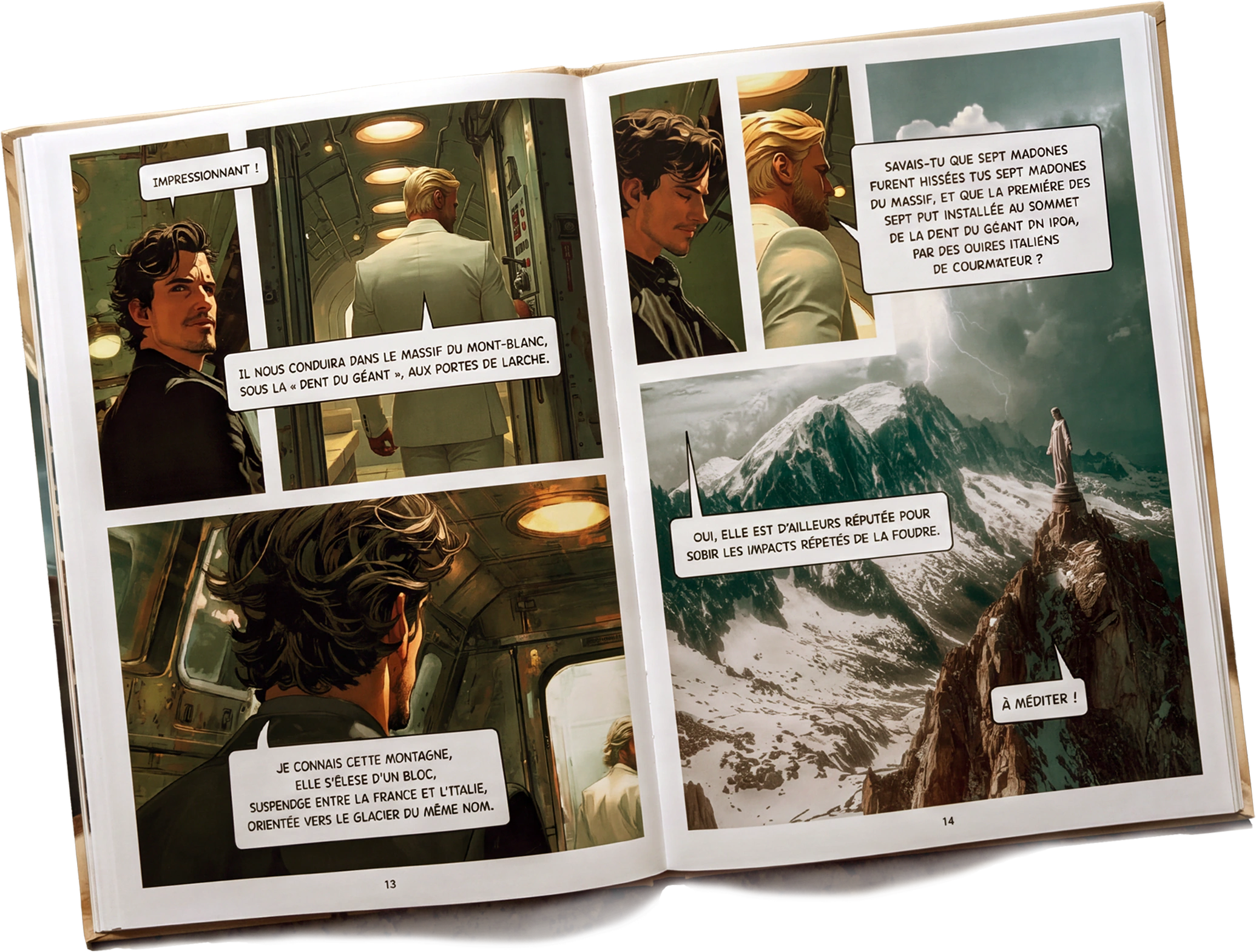 Extrait de la bande dessinée dans le massif du Mont-Blanc