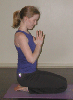 Sitting in Vajrasana